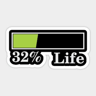 32% Life Sticker